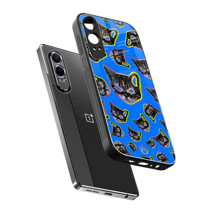 psychedelic paws back phone cover | glass case for oneplus nord ce 4 lite
