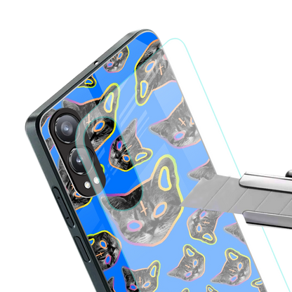 psychedelic paws back phone cover | glass case for oneplus nord ce 4 lite
