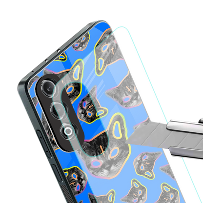 psychedelic paws back phone cover | glass case for oneplus nord ce 4