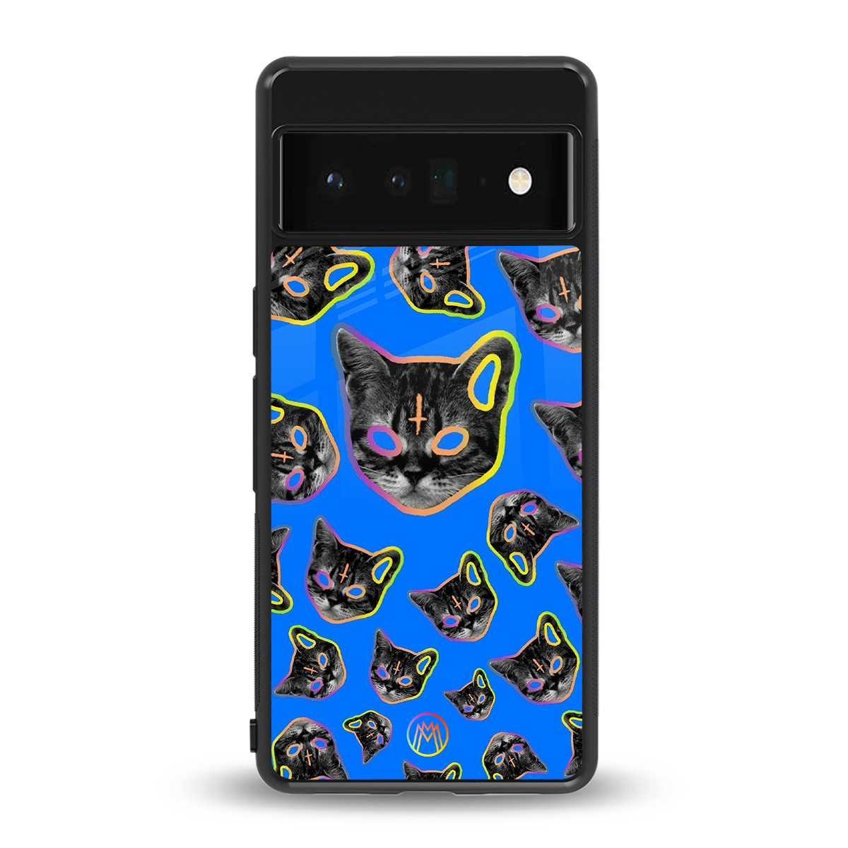 psychedelic paws back phone cover | glass case for google pixel 6 pro