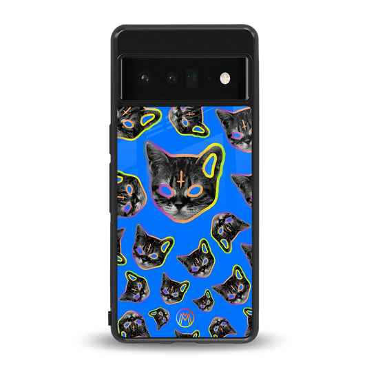 psychedelic paws back phone cover | glass case for google pixel 6 pro