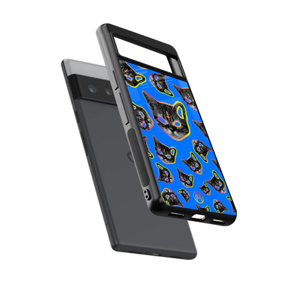 psychedelic paws back phone cover | glass case for google pixel 6 pro