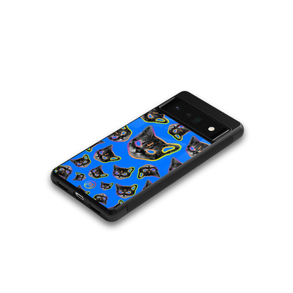 psychedelic paws back phone cover | glass case for google pixel 6 pro