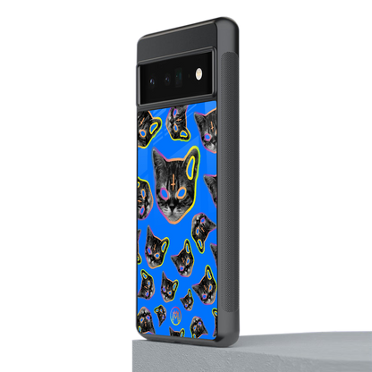 psychedelic paws back phone cover | glass case for google pixel 6 pro