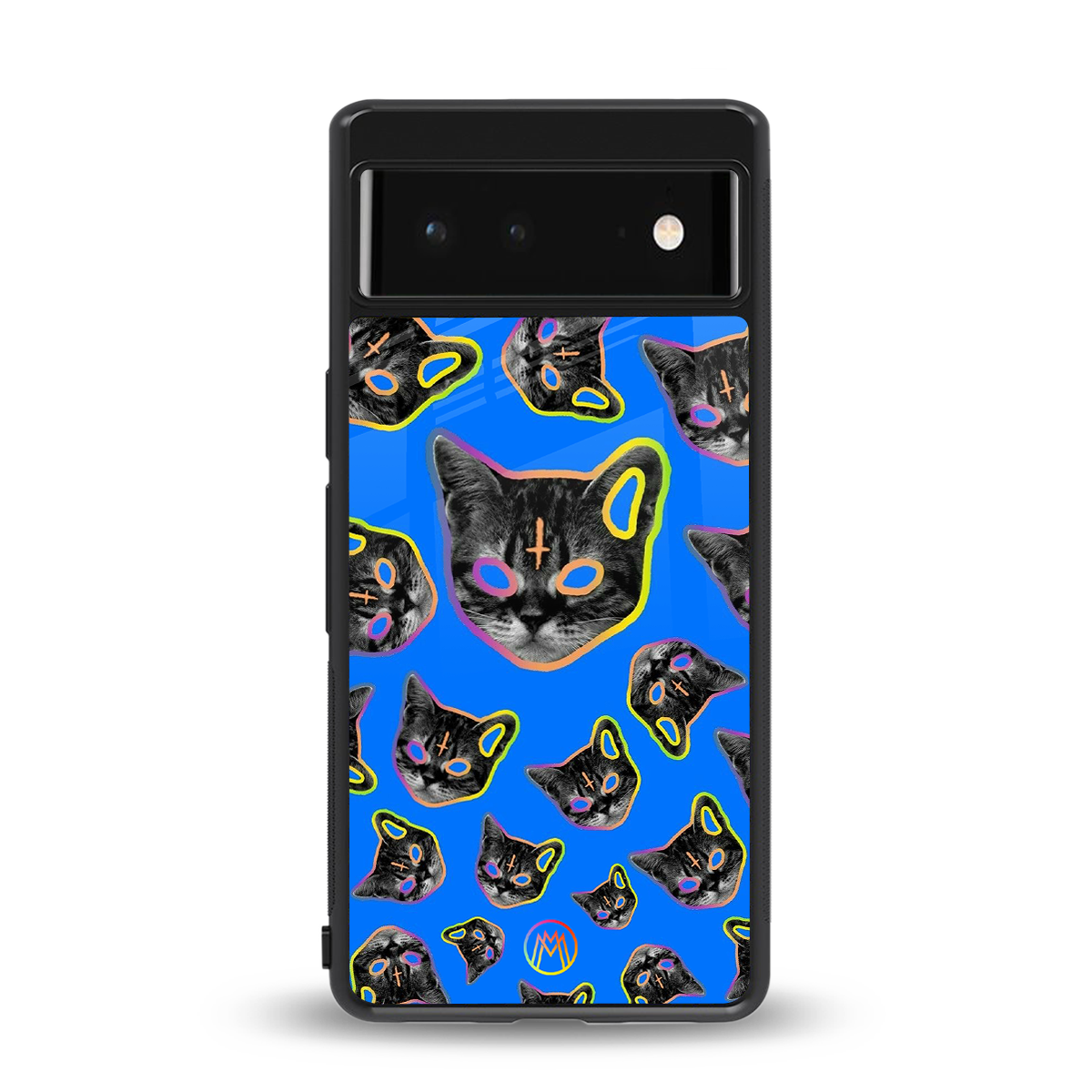 psychedelic paws back phone cover | glass case for google pixel 6