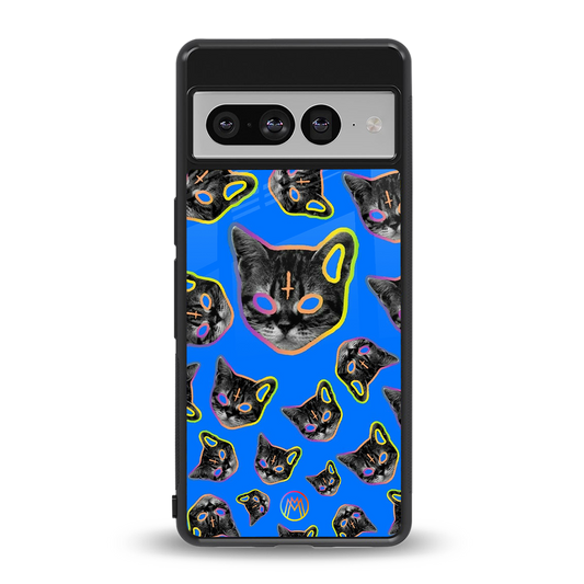 psychedelic paws back phone cover | glass case for google pixel 7 pro