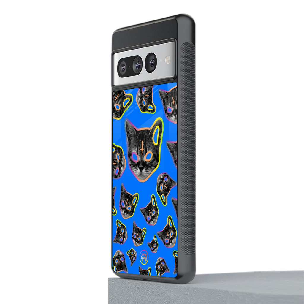 psychedelic paws back phone cover | glass case for google pixel 7 pro