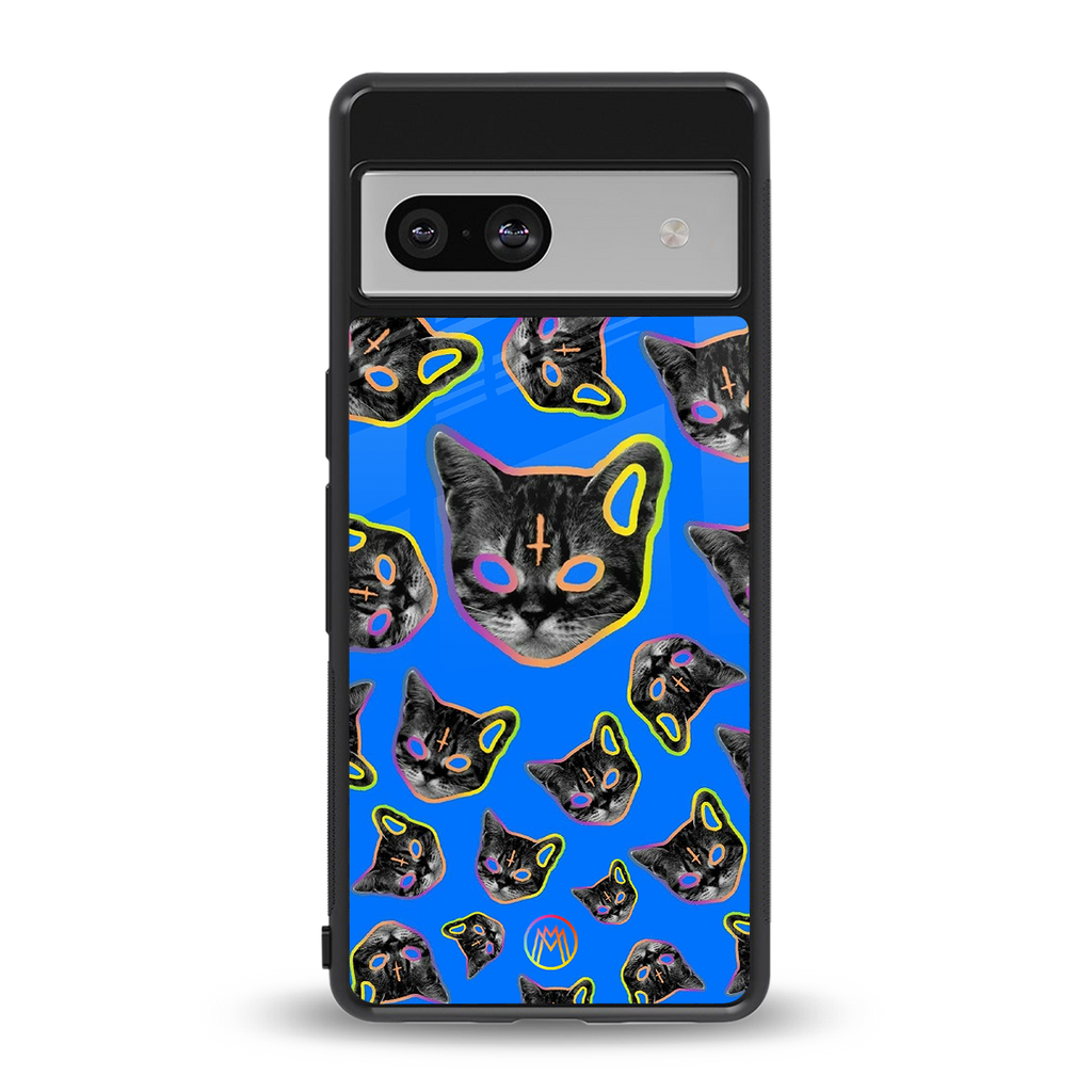 psychedelic paws back phone cover | glass case for Google Pixel 7