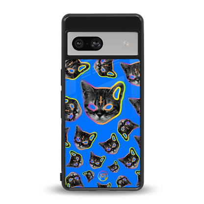 psychedelic paws back phone cover | glass case for Google Pixel 7