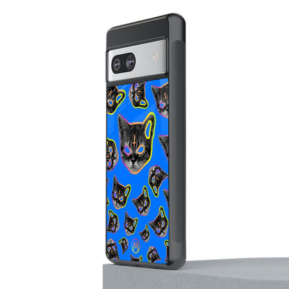 psychedelic paws back phone cover | glass case for Google Pixel 7