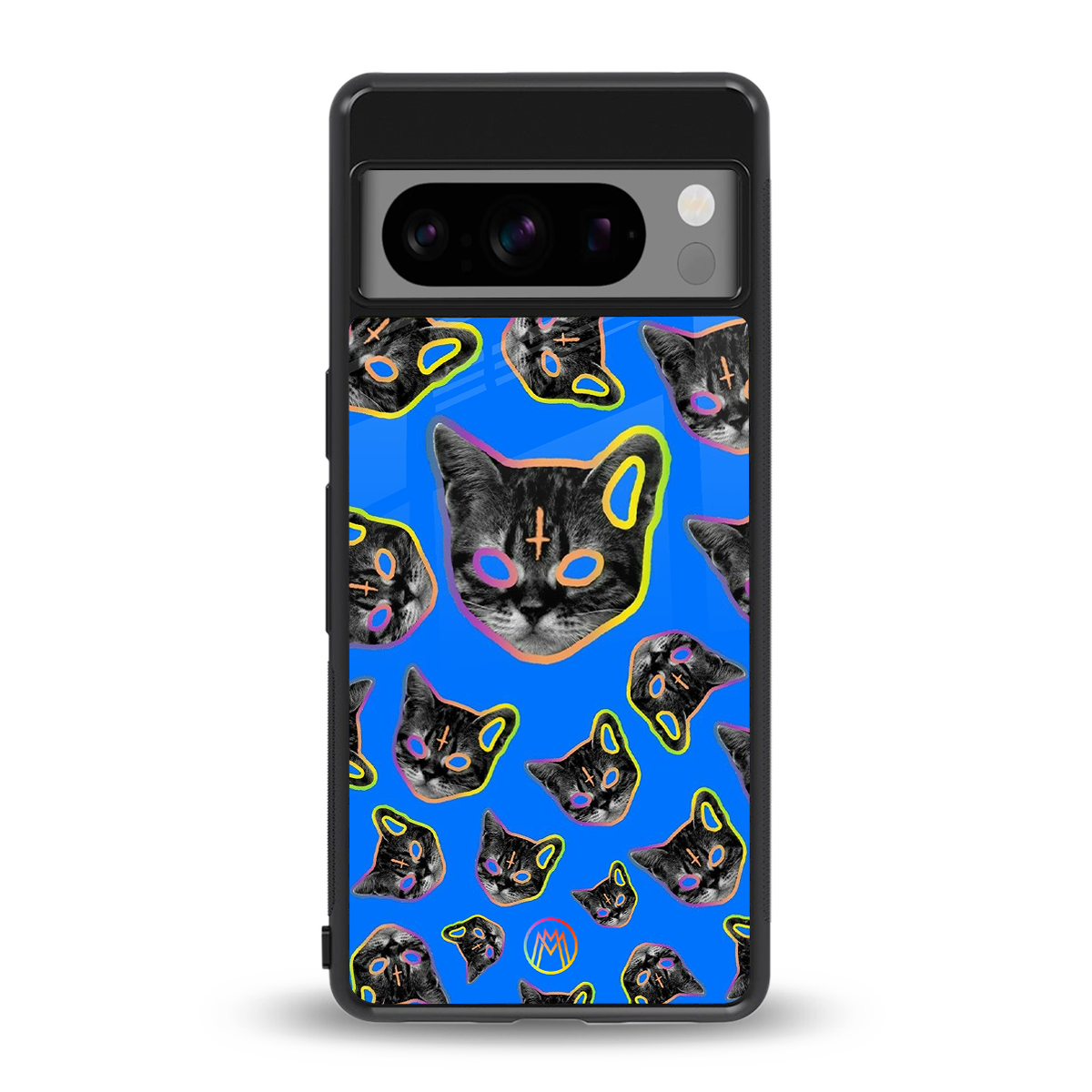 psychedelic paws back phone cover | glass case for google pixel 8 pro