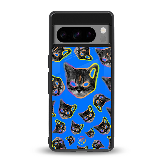 psychedelic paws back phone cover | glass case for google pixel 8 pro