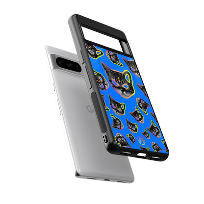 psychedelic paws back phone cover | glass case for google pixel 8 pro