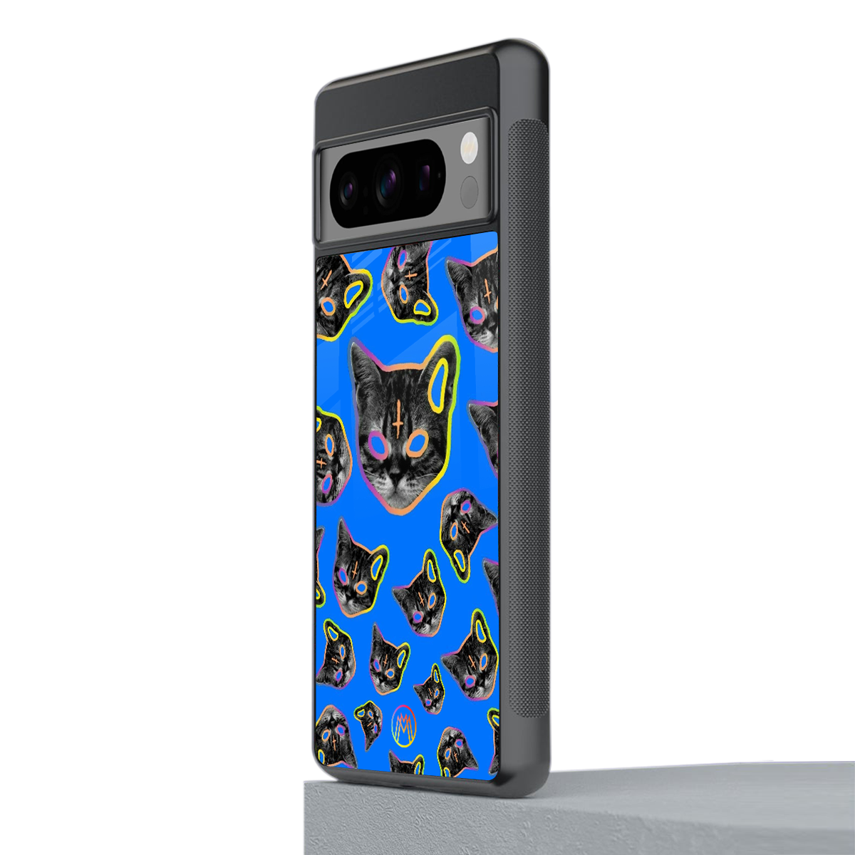 psychedelic paws back phone cover | glass case for google pixel 8 pro