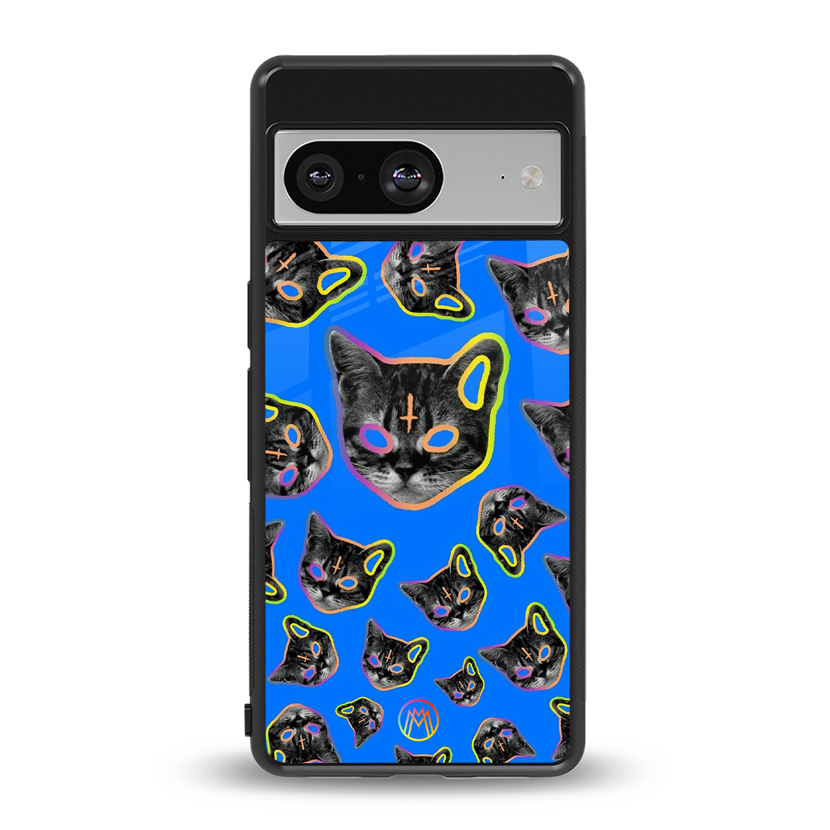 psychedelic paws back phone cover | glass case for Google Pixel 8