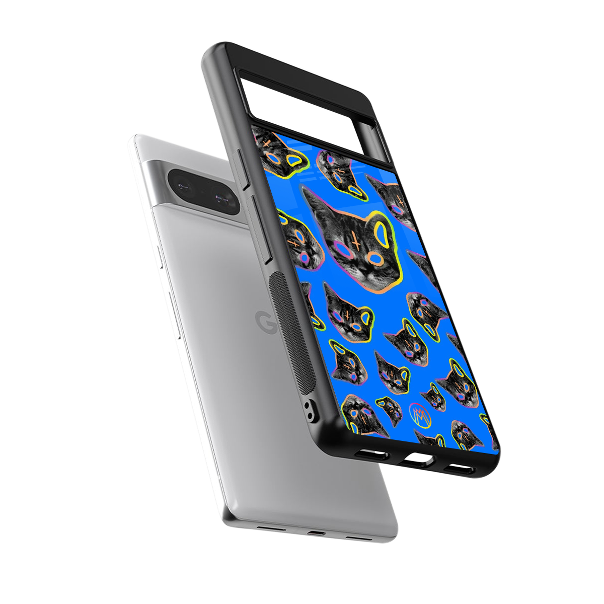 psychedelic paws back phone cover | glass case for Google Pixel 8