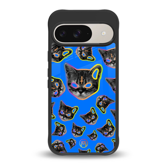psychedelic paws back phone cover | glass case for google pixel 9