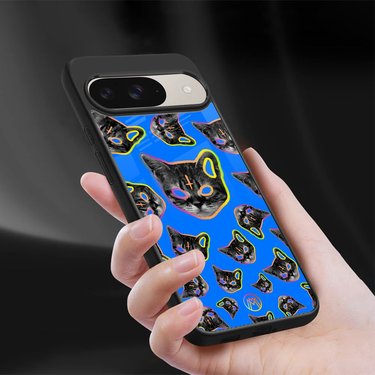 psychedelic paws back phone cover | glass case for google pixel 9