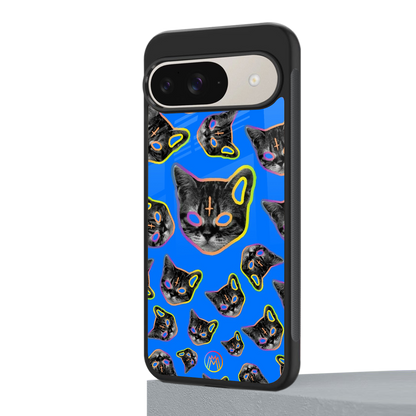 psychedelic paws back phone cover | glass case for google pixel 9