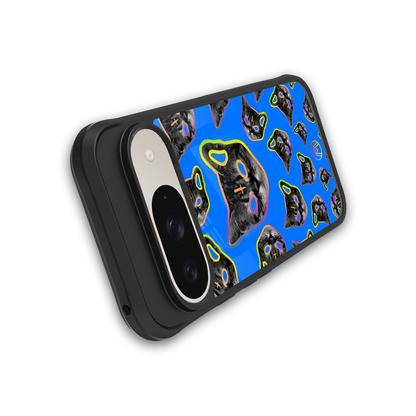 psychedelic paws back phone cover | glass case for google pixel 9