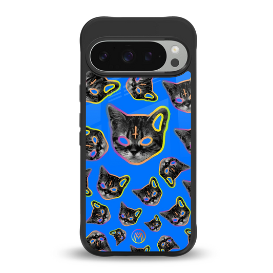 psychedelic paws back phone cover | glass case for google pixel 9 pro xl