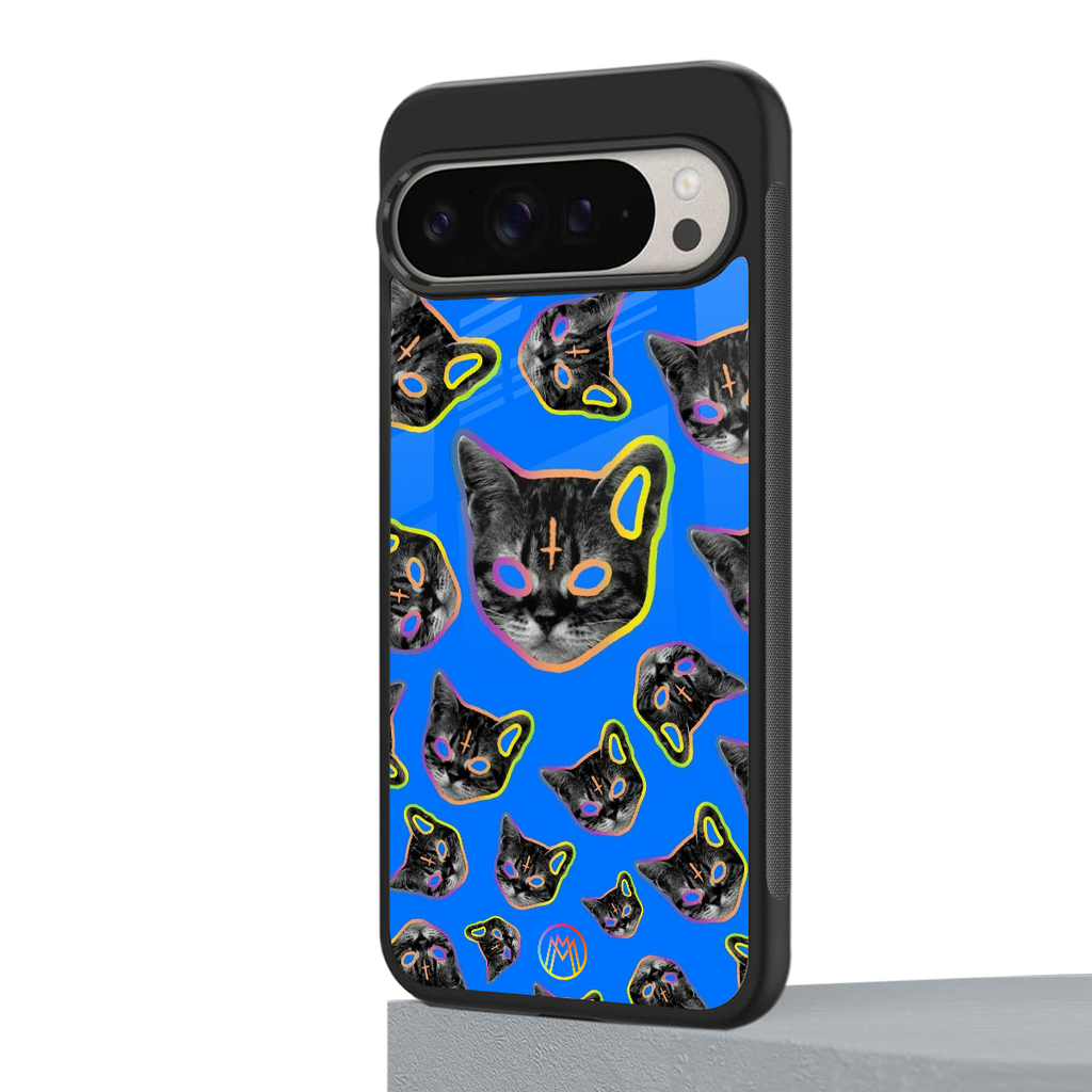 psychedelic paws back phone cover | glass case for google pixel 9 pro