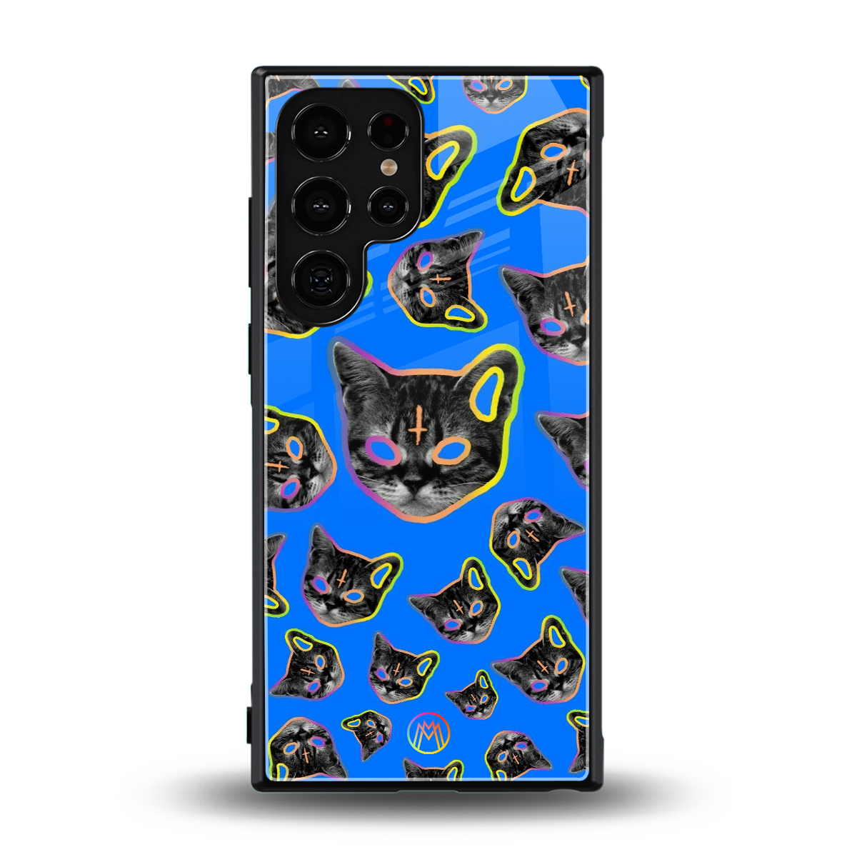 psychedelic paws back phone cover | glass case for samsung galaxy s23 ultra