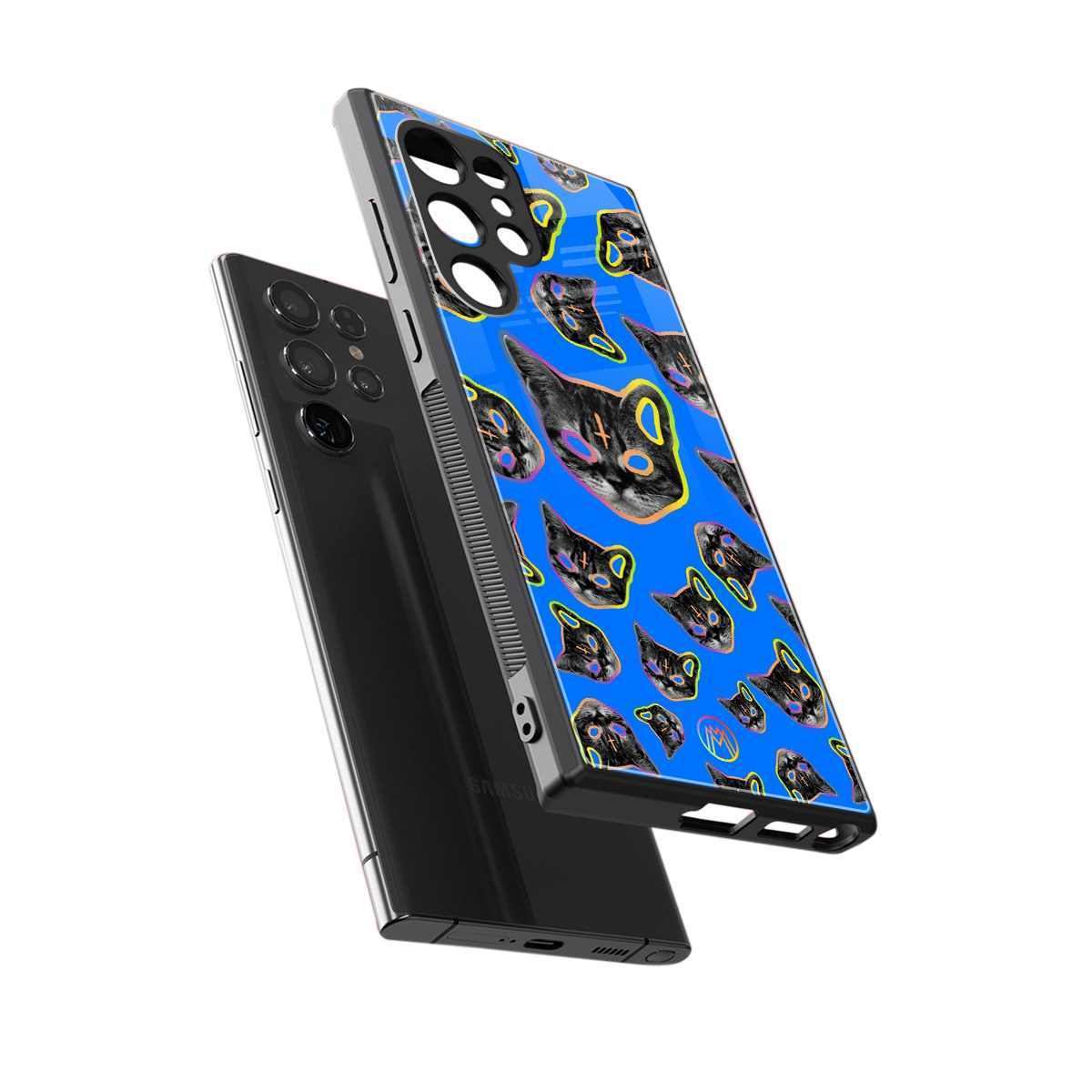 psychedelic paws back phone cover | glass case for samsung galaxy s23 ultra