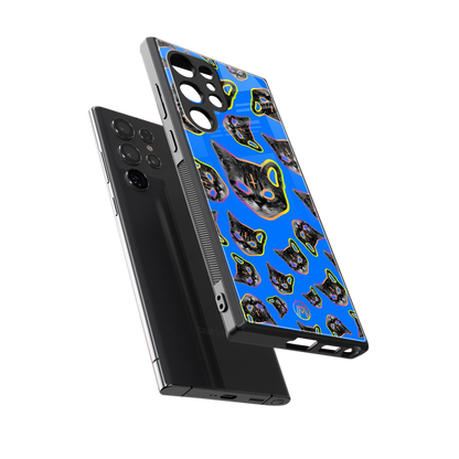 psychedelic paws back phone cover | glass case for samsung galaxy s23 ultra