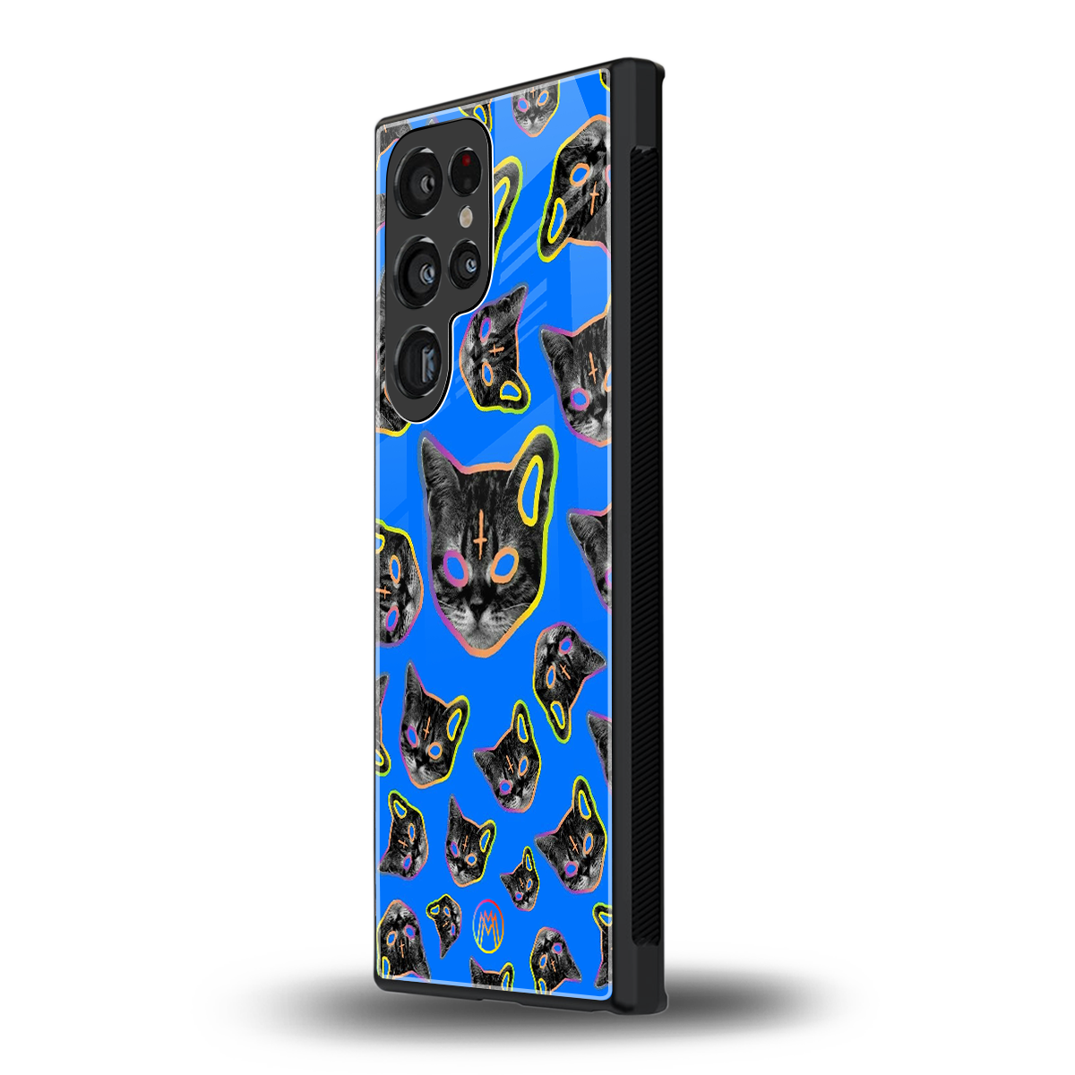 psychedelic paws back phone cover | glass case for samsung galaxy s23 ultra