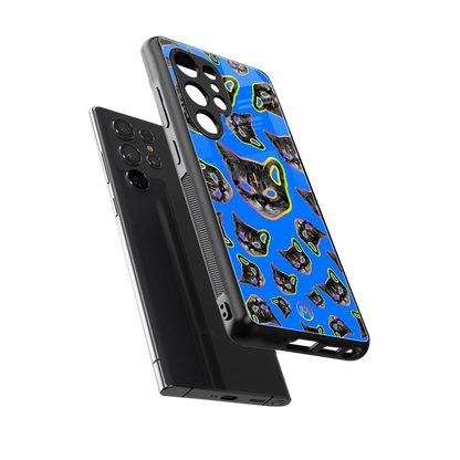 psychedelic paws back phone cover | glass case for samsung galaxy s25 ultra