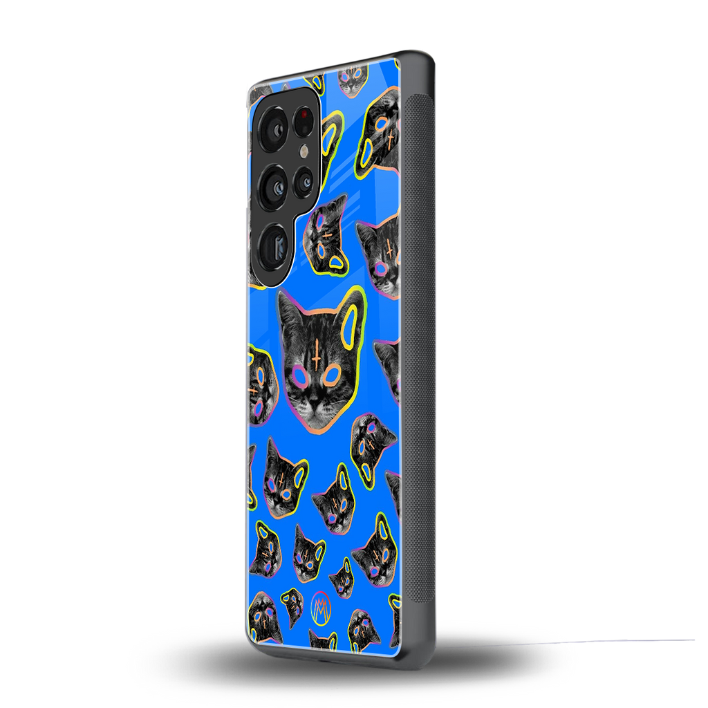 psychedelic paws back phone cover | glass case for samsung galaxy s25 ultra