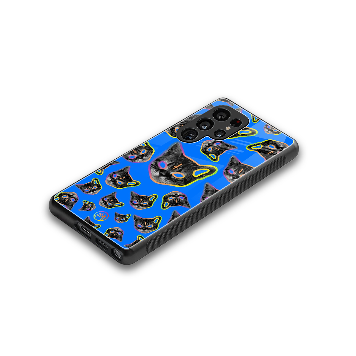 psychedelic paws back phone cover | glass case for samsung galaxy s25 ultra