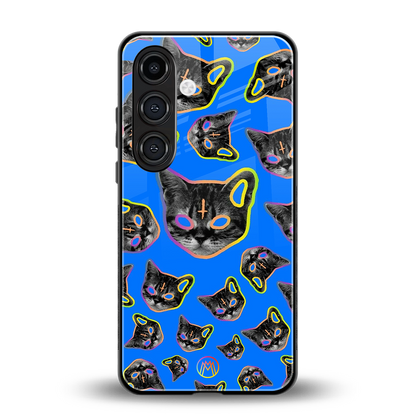 psychedelic paws back phone cover | glass case for samsung galaxy s24 fe