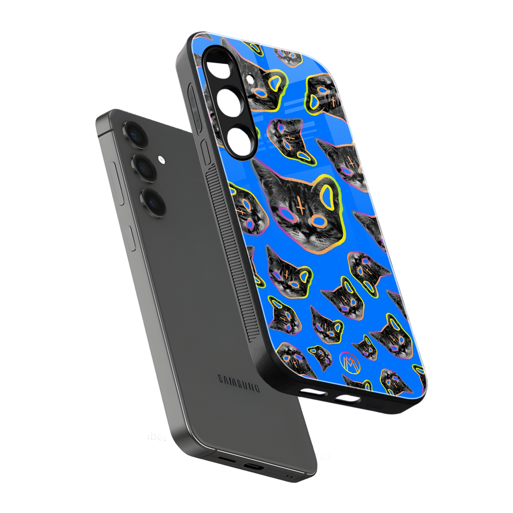 psychedelic paws back phone cover | glass case for samsung galaxy s24