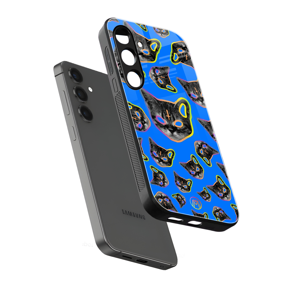 psychedelic paws back phone cover | glass case for samsung galaxy s24 fe