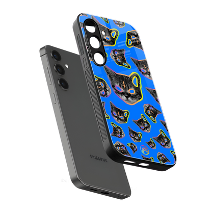 psychedelic paws back phone cover | glass case for samsung galaxy s24 fe
