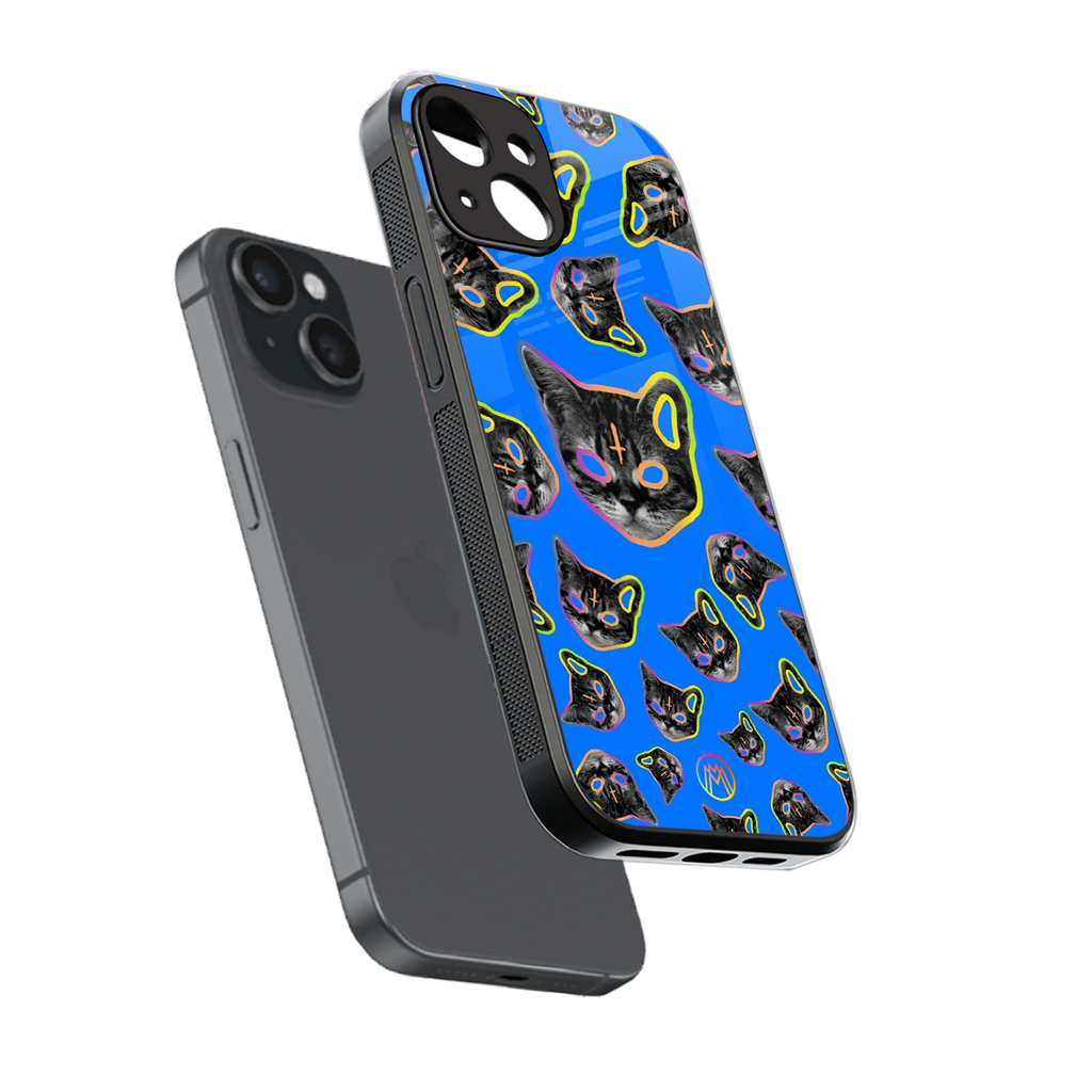psychedelic paws back phone cover | glass case for iphone 15