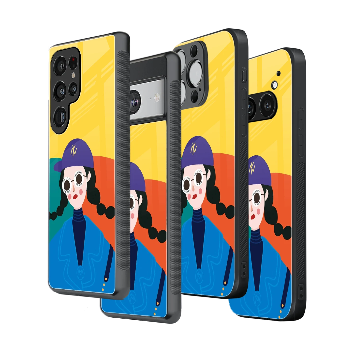 Stylish Glass Back Case for All Smartphones – iPhone, Samsung, OnePlus, Pixel, Redmi, Oppo, Vivo, Motorola