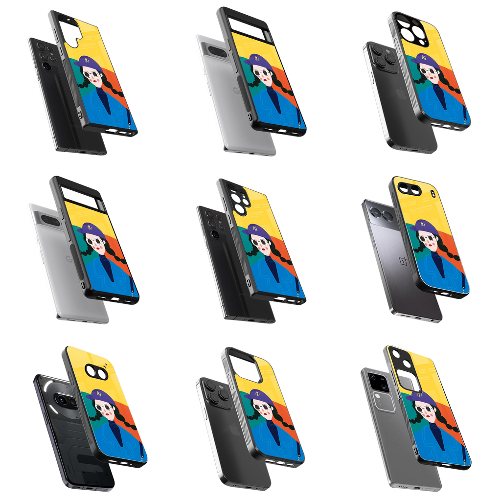 Durable Glass Back Mobile Case for iPhone, Samsung, OnePlus, Google Pixel, Redmi, Vivo, Oppo