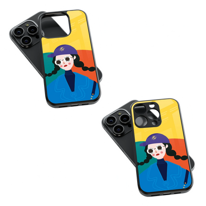 Trendy Glass Back Mobile Case for iPhone, Samsung, Redmi, OnePlus, Google Pixel, Motorola