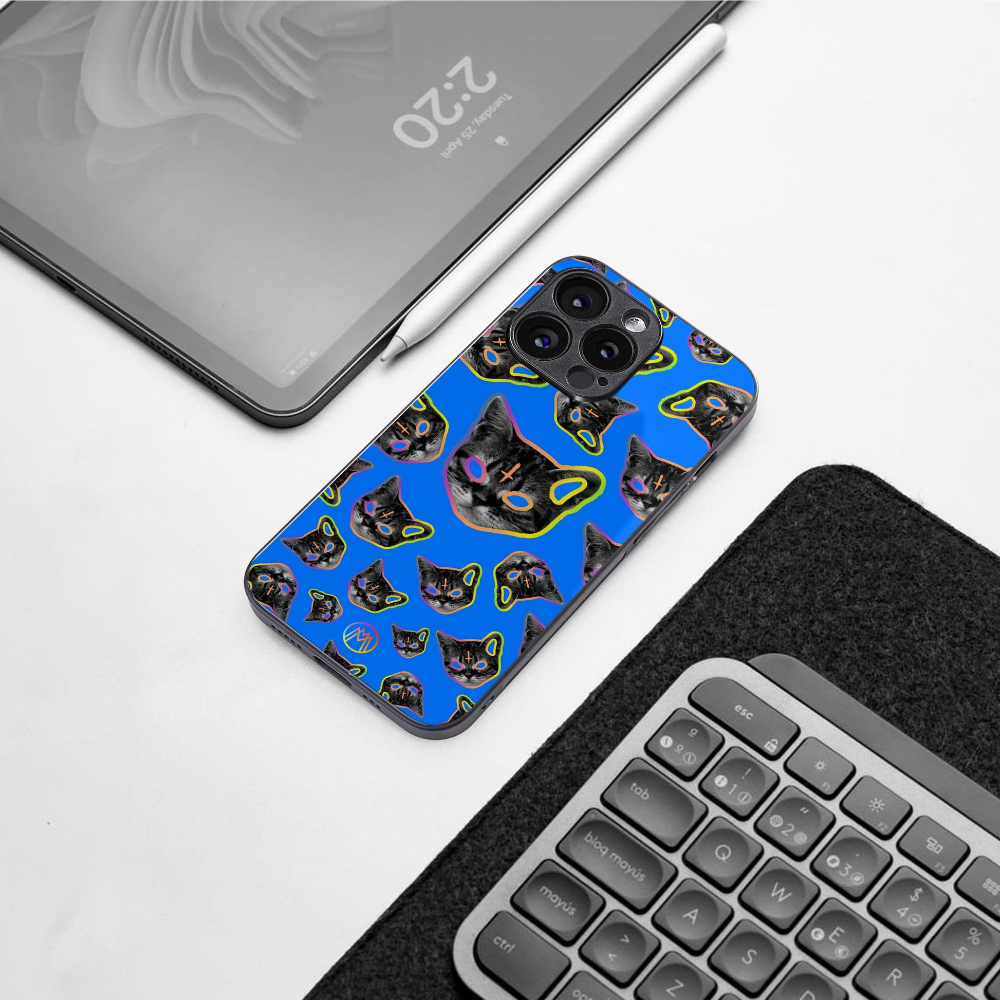 psychedelic paws back phone cover | glass case for google pixel 8 pro