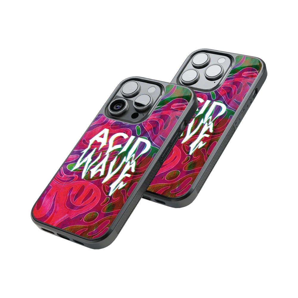 Protective Glass Back Phone Case Compatible with iPhone, Samsung, OnePlus, Pixel & More