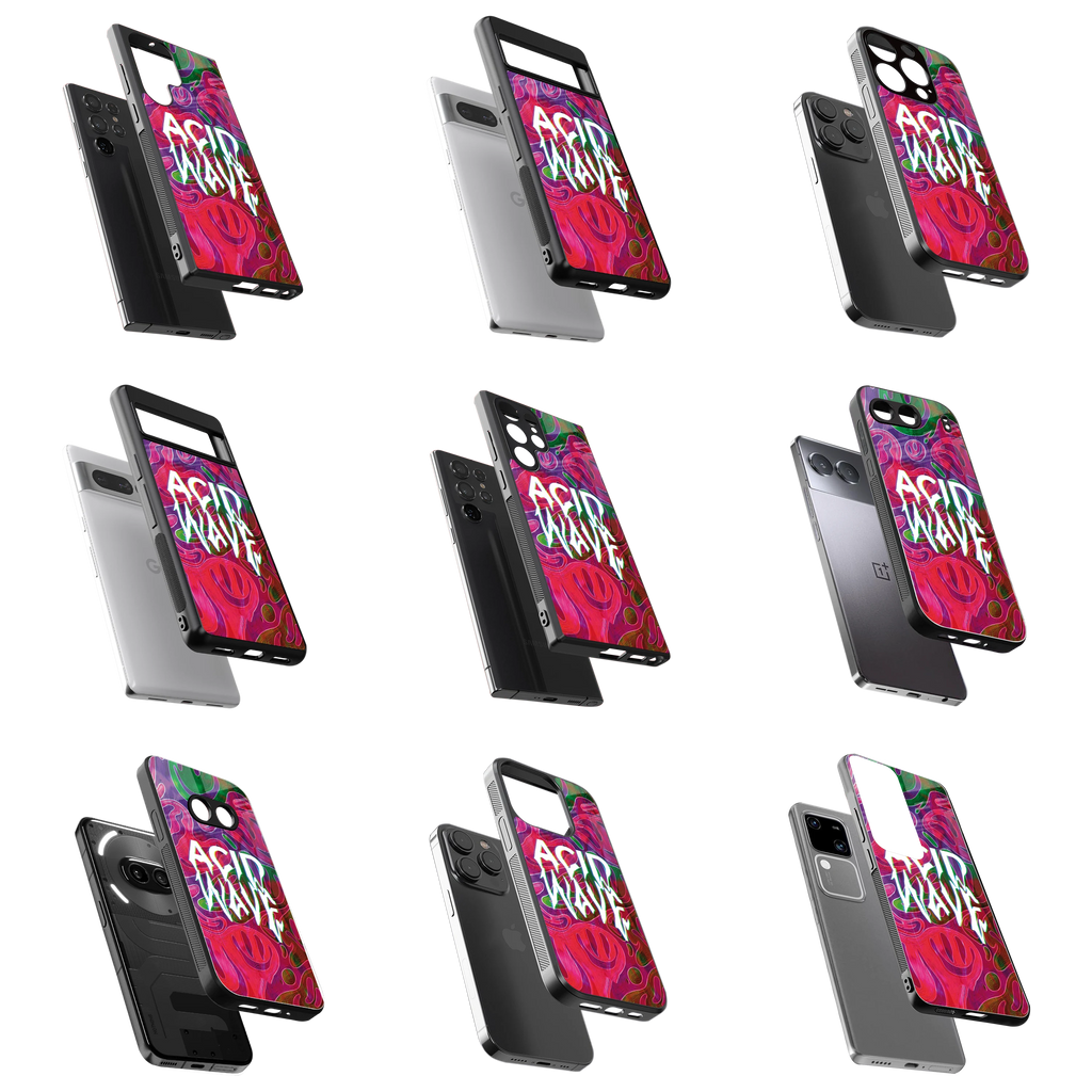 Durable Glass Back Mobile Case for iPhone, Samsung, OnePlus, Google Pixel, Redmi, Vivo, Oppo