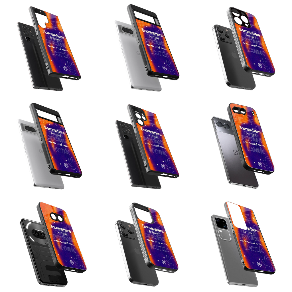 Durable Glass Back Mobile Case for iPhone, Samsung, OnePlus, Google Pixel, Redmi, Vivo, Oppo