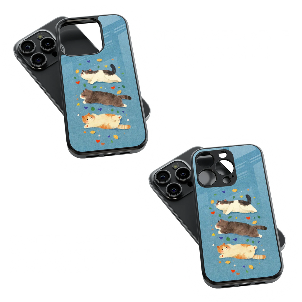 Trendy Glass Back Mobile Case for iPhone, Samsung, Redmi, OnePlus, Google Pixel, Motorola