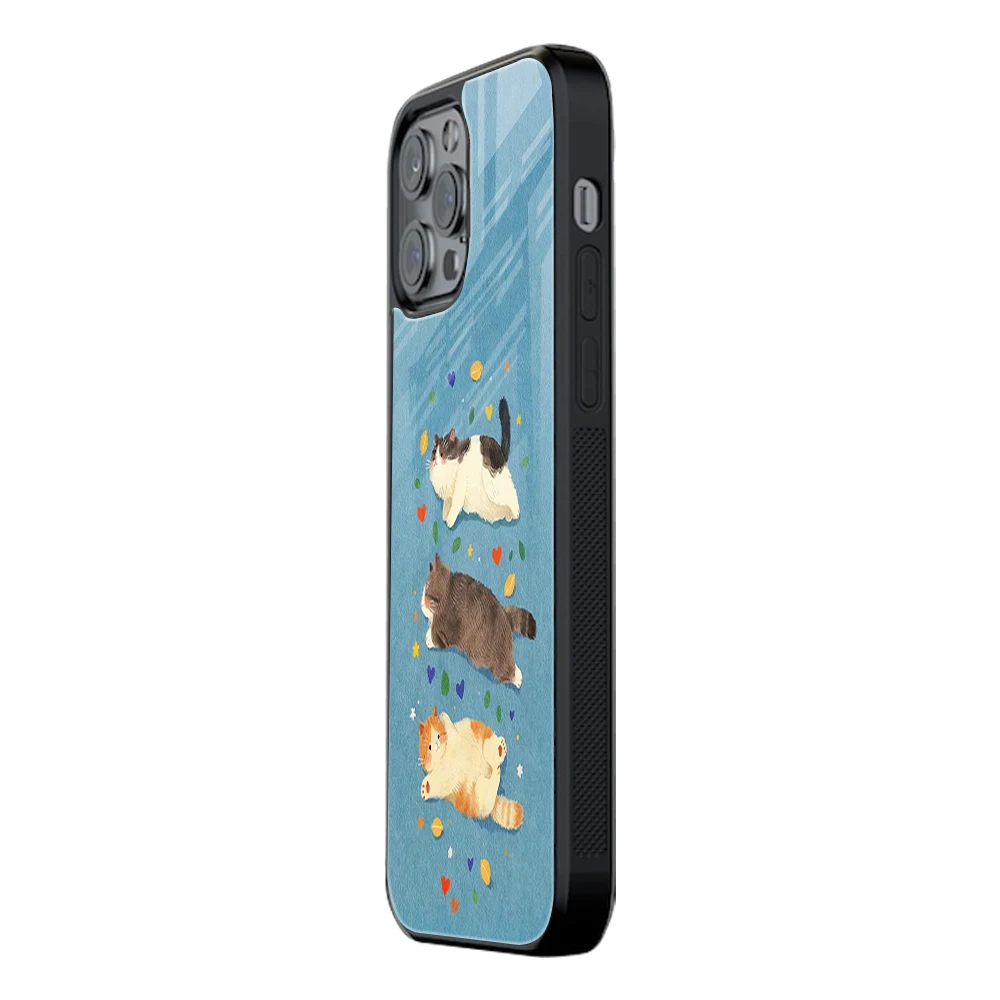 Slim Glass Back Phone Case for Multiple Brands iPhone, Samsung, Redmi, OnePlus, Oppo, Vivo