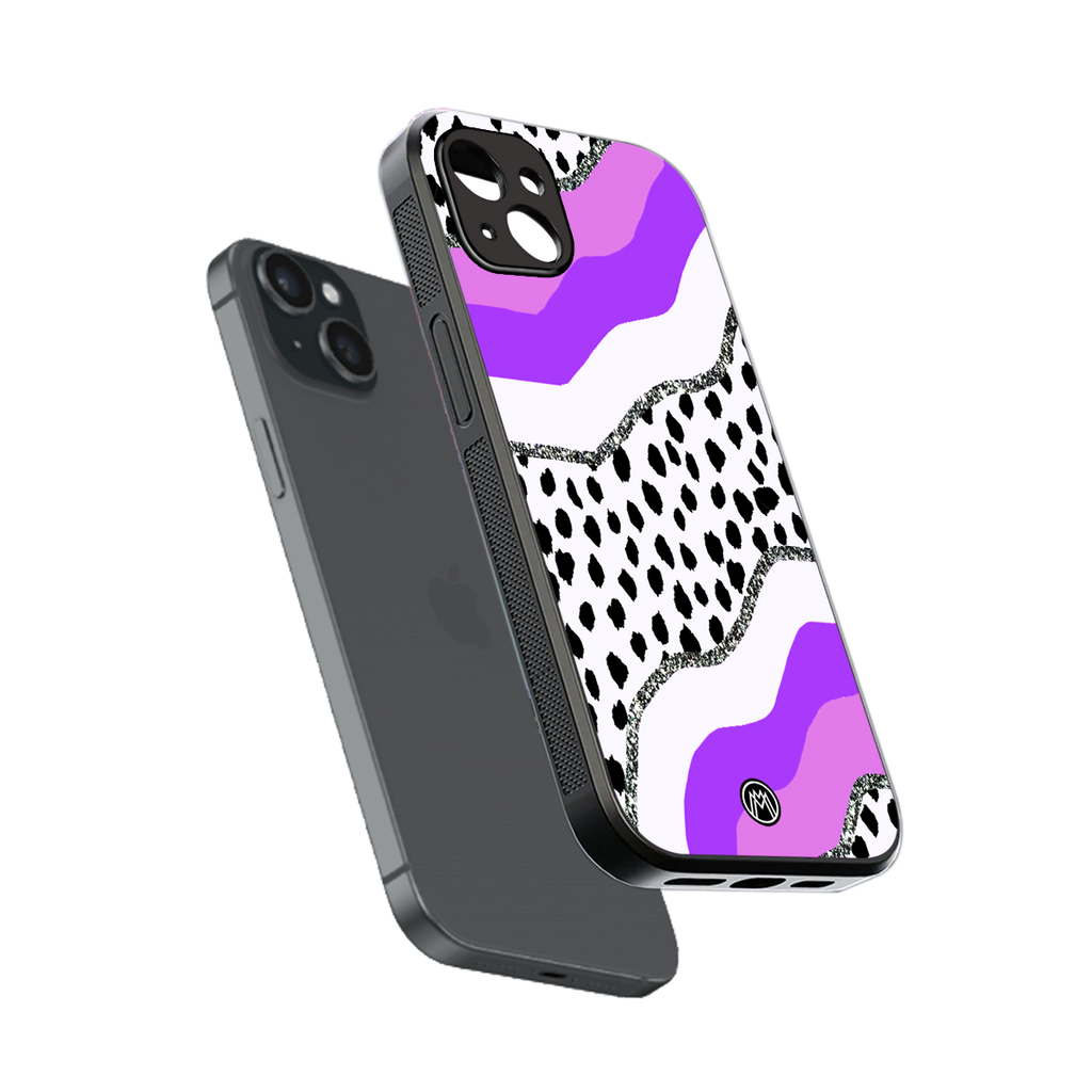 pure bliss back phone cover | glass case for iphone 15 plus
