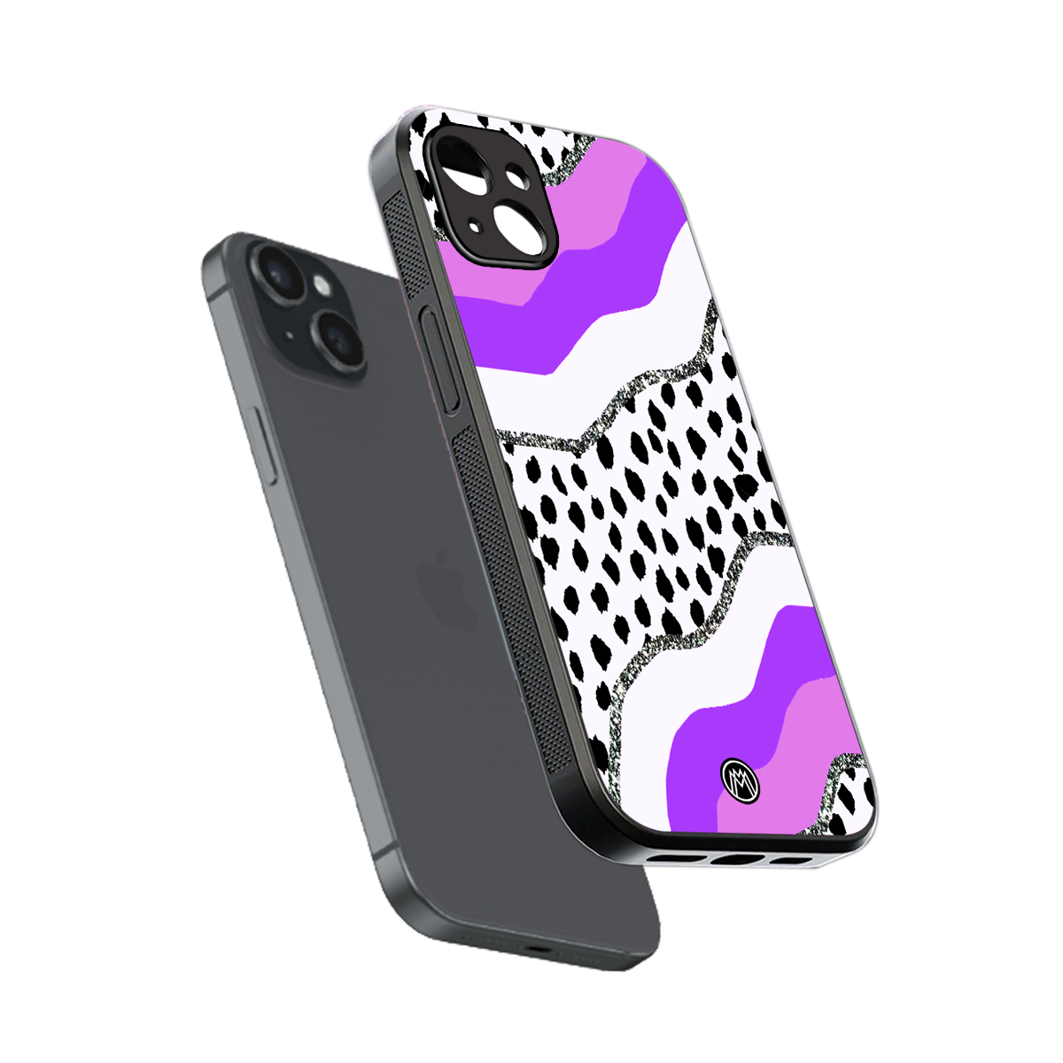 pure bliss back phone cover | glass case for iphone 15 plus
