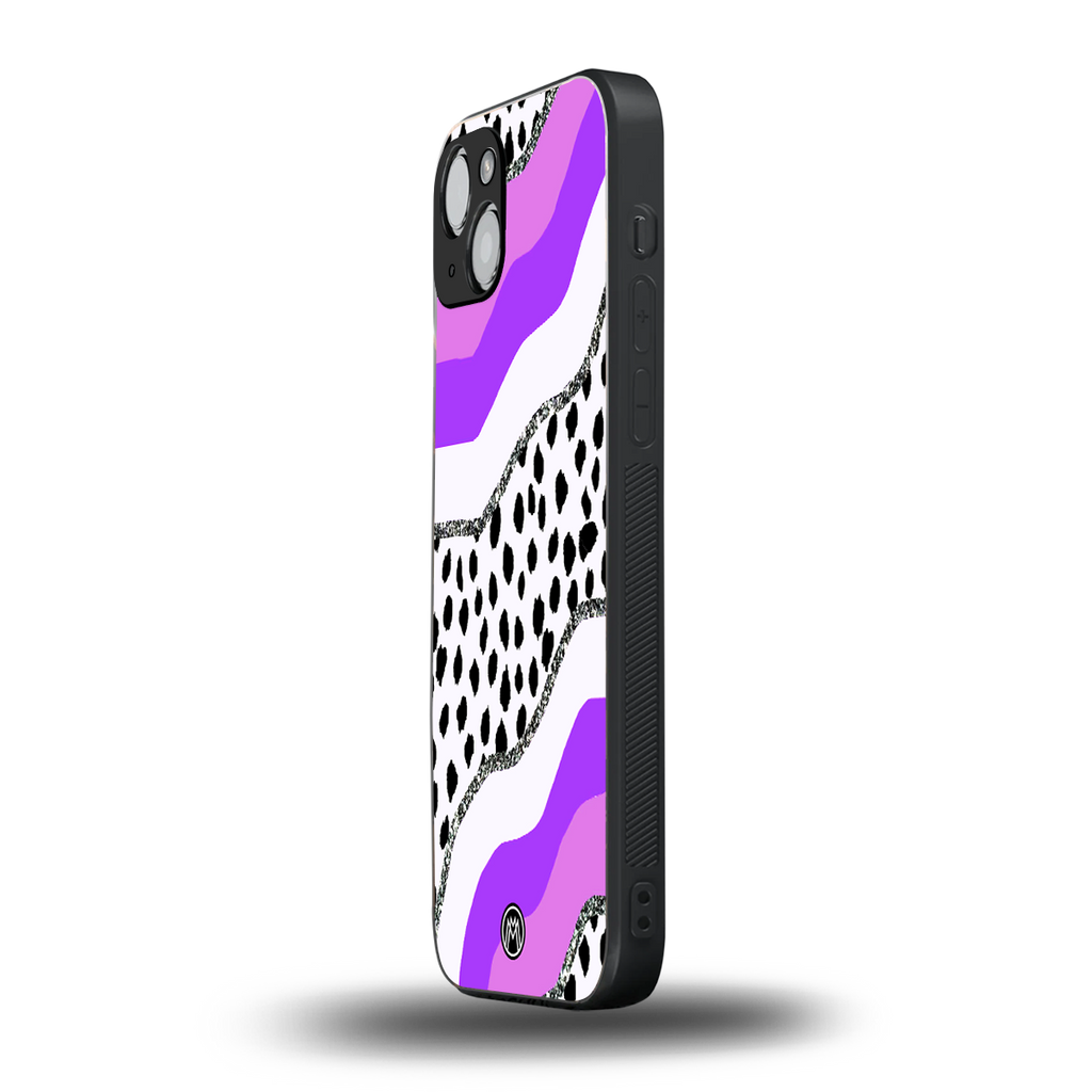 pure bliss back phone cover | glass case for iphone 15 plus